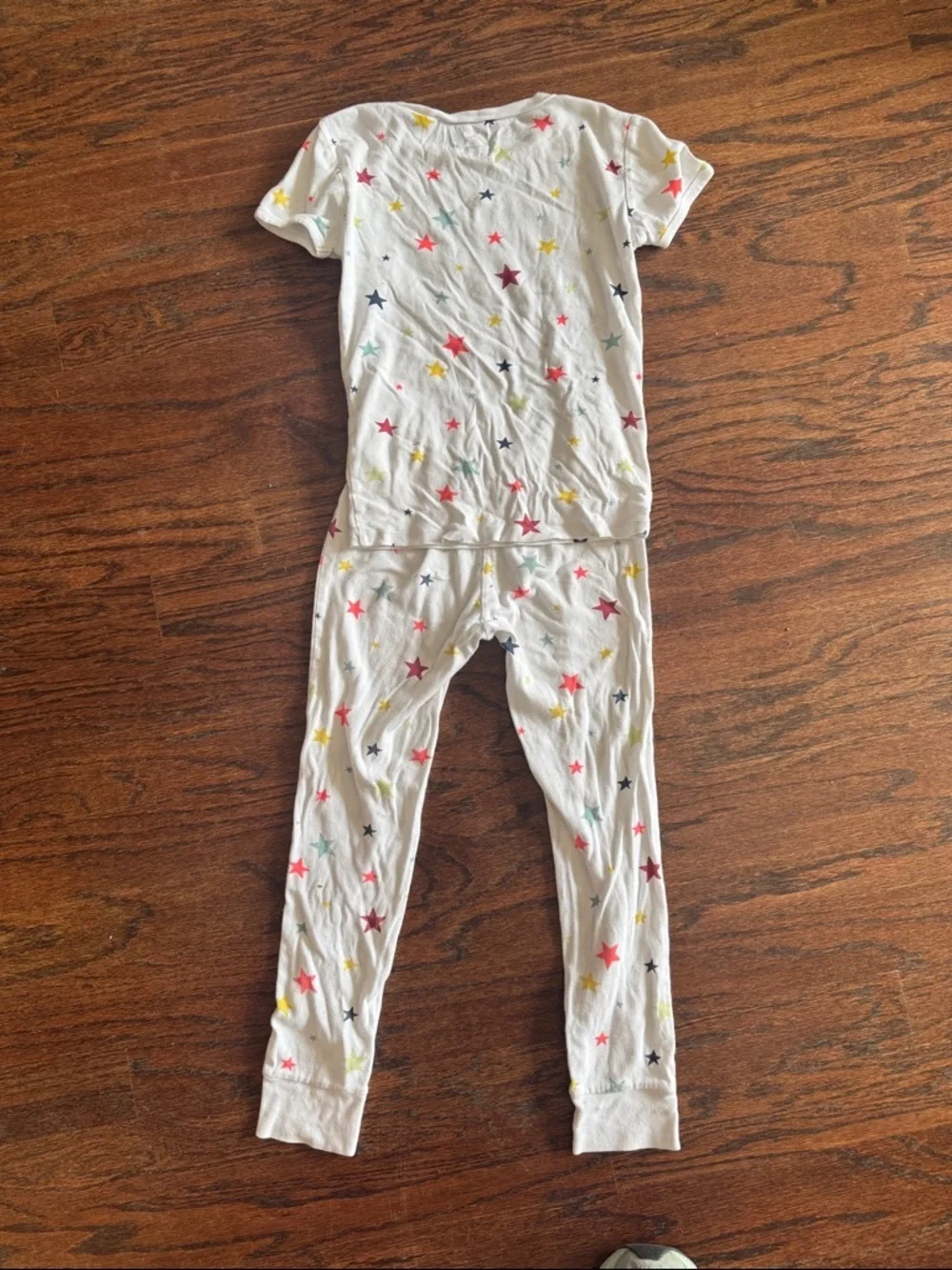 Old Navy White Star-Print Kids Pajama Set - Short Sleeve Top & Pants size 10
